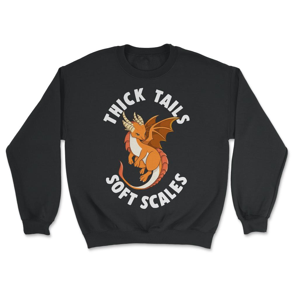 Thick Tails Soft Scales Dragon Cute Design product - Unisex Sweatshirt - Black