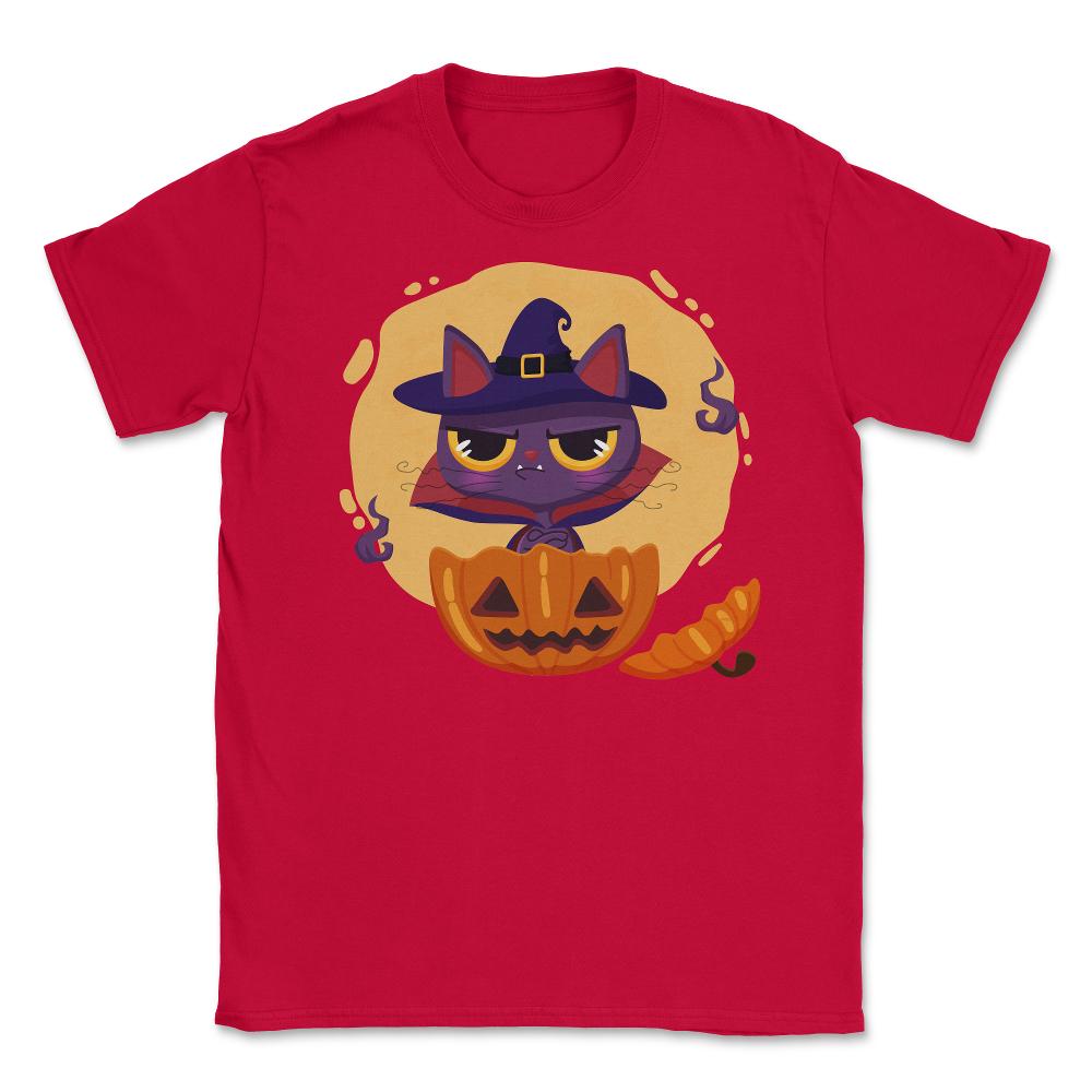 Catula inside a Halloween Pumpkin Shirt Gifts Unisex T-Shirt - Red
