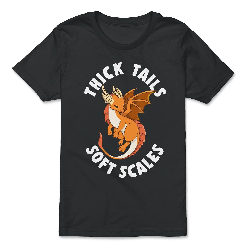 Thick Tails Soft Scales Dragon Cute Design product - Premium Youth Tee - Black