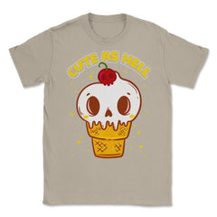 Cute as Hell Funny Skull Ice Cream Halloween Unisex T-Shirt - Cream