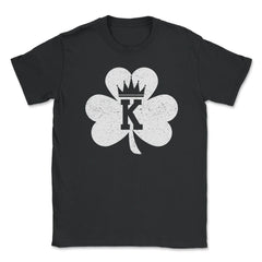 Shamrock King Saint Patrick Humor Unisex T-Shirt - Black