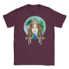 Mother Earth Spirit Unisex T-Shirt - Maroon