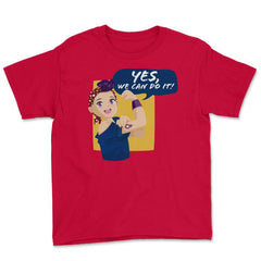 Yes, we can do it! Anime Teen Youth Tee - Red