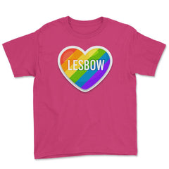 Lesbow Rainbow Heart Gay Pride product design Tee Gift Youth Tee - Heliconia