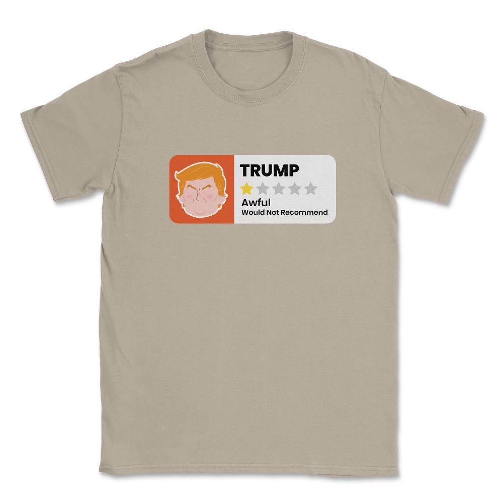 Trump 1 Star Rating Anti-Trump Design Gift  print Unisex T-Shirt - Cream