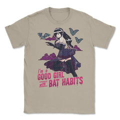 Goth Anime Bat Habits Girl Design print Unisex T-Shirt - Cream