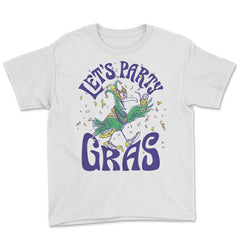 Let’s Party Gras Funny Mardi Gras Bird Drinking product Youth Tee - White