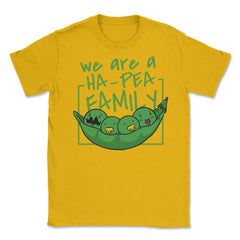 We Are A Ha-Pea Family Peas Inside A Pod Happy Foodie Pun product - Gold