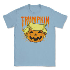Donald Trumpkin funny president Trump Halloween Unisex T-Shirt - Light Blue