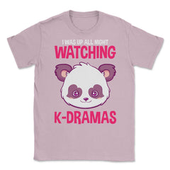 Cute Panda K-Drama Funny Korean graphic Unisex T-Shirt - Light Pink