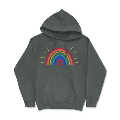 Bohemian Rainbow & Pi Symbol For A Happy PI Day Math Teacher graphic - Dark Grey Heather