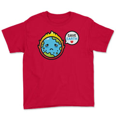 Earth Day Mascot Save Earth Gift for Earth Day product Youth Tee - Red