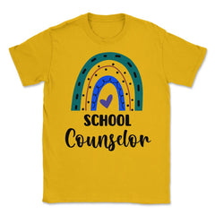 School Counselor Cute Rainbow Colorful Career Profession graphic - Gold