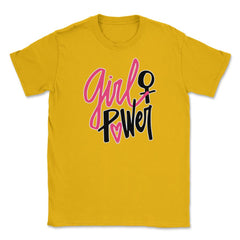 Girl Power Female Symbol T-Shirt Feminism Shirt Top Tee Gift  Unisex - Gold