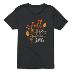 Fall Breeze and Autumn Leaves Saying Design Gift product - Premium Youth Tee - Black