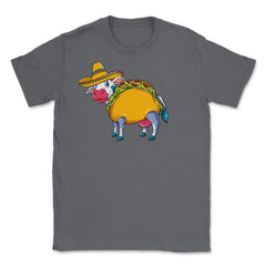 Cow Taco Funny Design for Cinco de Mayo design Unisex T-Shirt - Smoke Grey