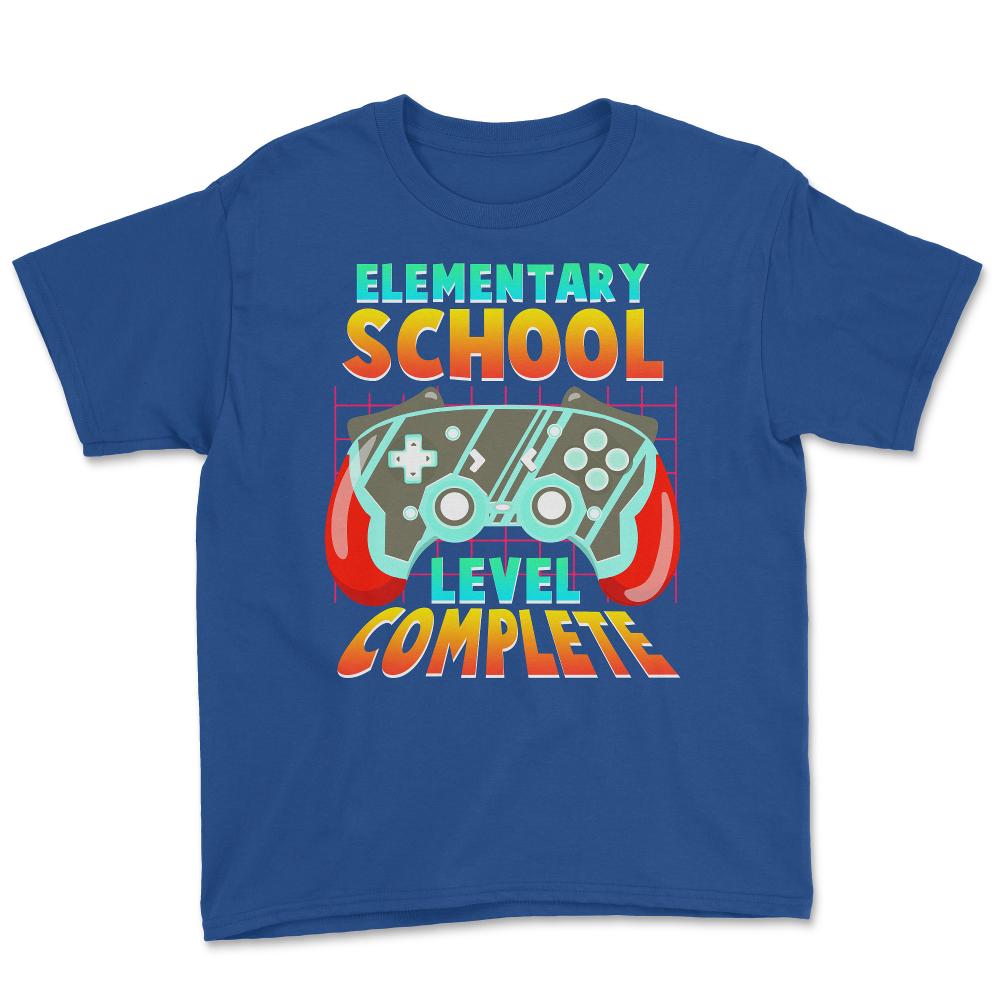 Elementary Level Complete Video Game Controller Graduate print Youth - Royal Blue