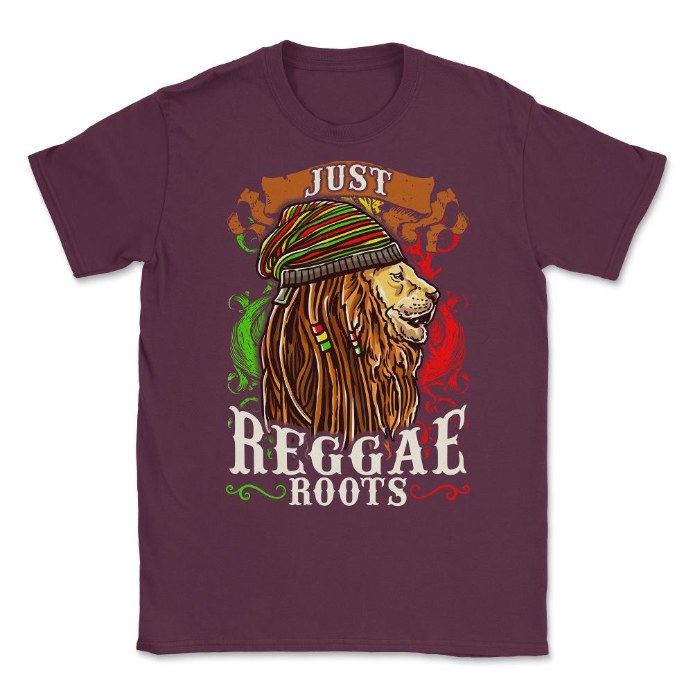 Just Reggae Roots Lion Reggae & Rasta Music Lover product Unisex - Maroon