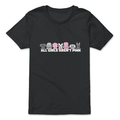 Demigirl All Girls Aren’t Pink Female & Agender Color Flag P graphic - Premium Youth Tee - Black