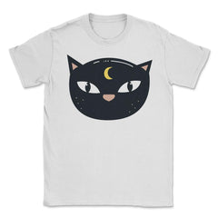Mysterious Halloween Cat Face Costume Shirt Gifts Unisex T-Shirt - White