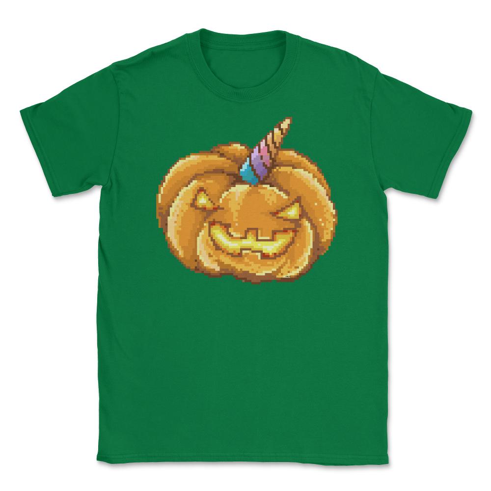 Jack O Unicorn Pumpkin Halloween T Shirt Gifts Unisex T-Shirt - Green