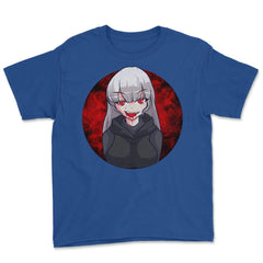 Anime Vampire Girl Halloween Design Gift design Youth Tee - Royal Blue