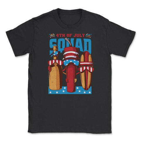 4th of July Squad Patriotic Funny USA Flag Gang Grunge product Unisex - Black