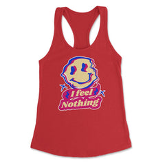 I Feel Nothing Funny Anti-Valentines Day Melting Smiley Icon graphic - Red
