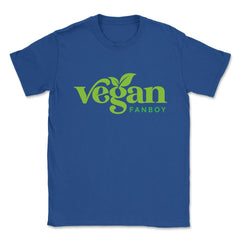 Vegan Fanboy Hand-Drawn Lettering Design Gift product Unisex T-Shirt - Royal Blue