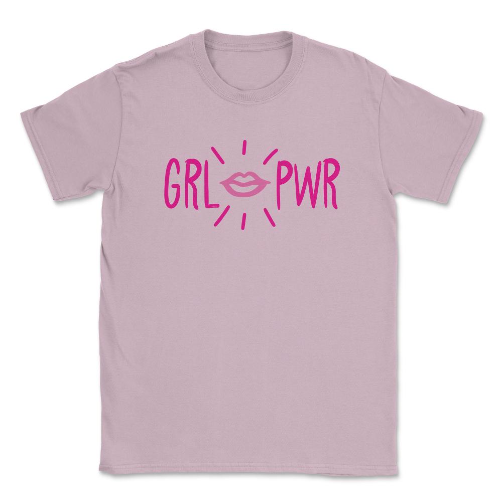 GRL PWR T-Shirt Feminist Shirt  Unisex T-Shirt - Light Pink