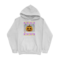 Spooky Jack O-Lantern Ugly Halloween Sweater Hoodie - White