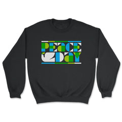 Peace Day Retro Design with Dove design - Unisex Sweatshirt - Black