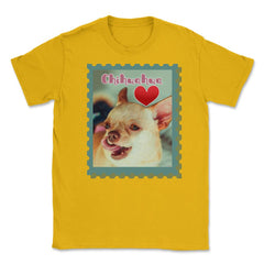 Chihuahua Love Stamp t-shirt Unisex T-Shirt - Gold