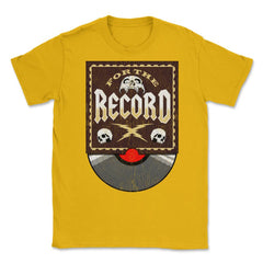 For The Record Vinyl Record For Collectors & DJs Grunge design Unisex - Gold