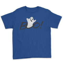 Boo! Ghost Humor Halloween Shirts & Gifts Youth Tee - Royal Blue
