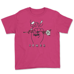 Girl Power Flower T-Shirt Feminism Shirt Top Tee Gift Youth Tee - Heliconia