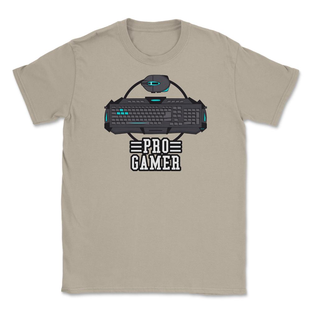 Pro Gamer Keyboard & Mouse Fun Humor T-Shirt Tee Shirt Gift Unisex - Cream