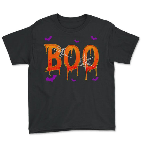 Boo Bees Halloween Ghost Bees Characters Funny Youth Tee - Black