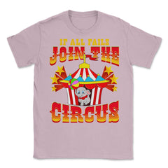 If All Fails Join the Circus Funny Elephant and Tent Gift print - Light Pink