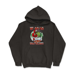 HO HO HO Alien Santa Xmas Funny Gift product Hoodie - Black