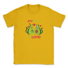Avogatos in Love! t shirt Unisex T-Shirt - Gold