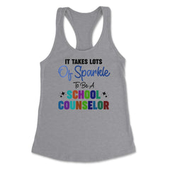 Funny It Takes Lots Of Sparkle To Be A School Counselor Gag print - Heather Grey