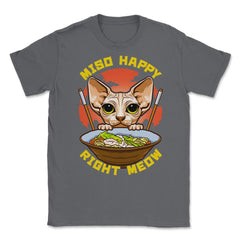 Miso Happy Right Meow Japanese Aesthetic Sphynx Cat Pun product - Smoke Grey