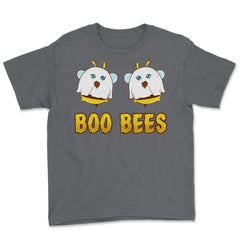 Boo Bees Halloween Ghost Bees Characters Funny Youth Tee - Smoke Grey
