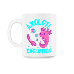 Funny Axolotl Lover Mexican Salamander Evolution design - 11oz Mug - White