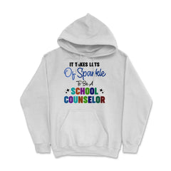 Funny It Takes Lots Of Sparkle To Be A School Counselor Gag print - White
