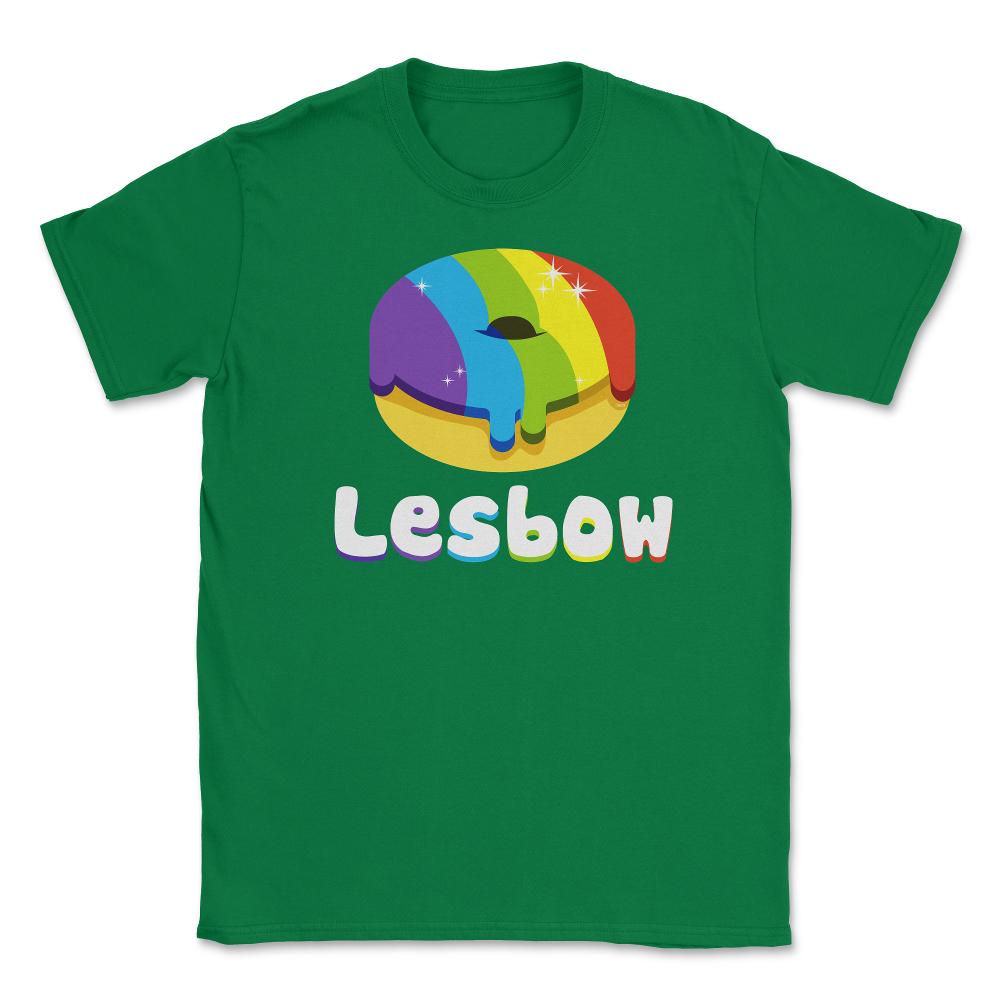 Lesbow Rainbow Donut Gay Pride Month t-shirt Shirt Tee Gift Unisex - Green