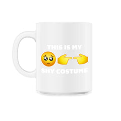 Shy Quote Halloween Costume Shy Fingers & Emoticon graphic - 11oz Mug - White