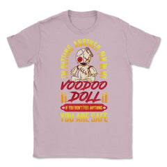 Voodoo Doll Funny Halloween Trick or Treat Unisex T-Shirt - Light Pink