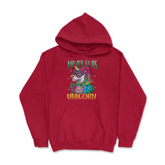 Mardi Gras Unicorn with Masquerade Mask Funny product Hoodie - Red